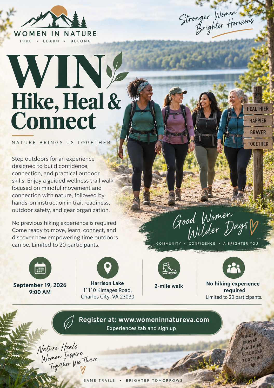 WIN Hike, Heal & Connect September 19 experience details